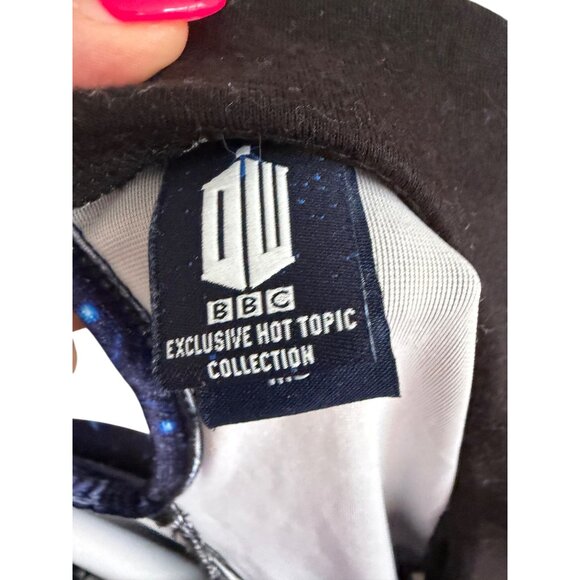 DOCTOR WHO Velvet BBC Galaxy Print Collared Dress Size Medium - Picture 9 of 9